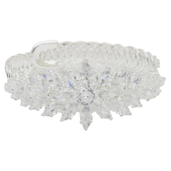 CUBIC ZIRCONIA LEAF CLUSTER BRACELET