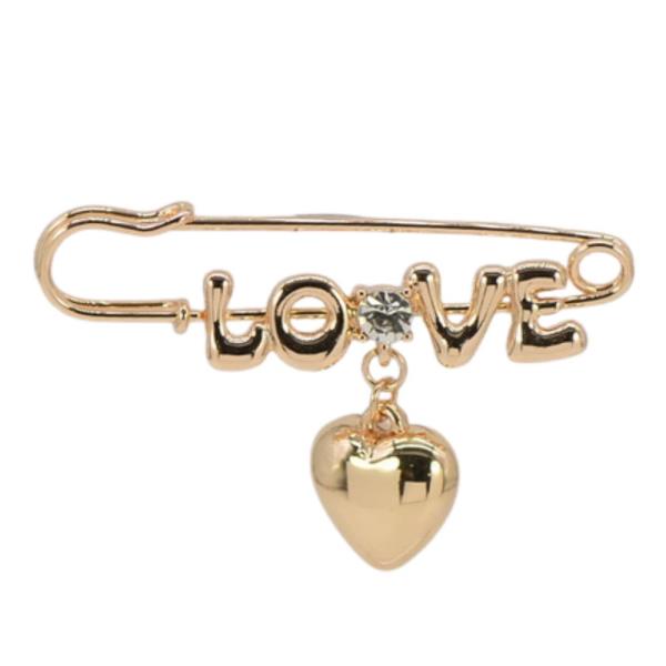 LOVE HEART METAL PIN