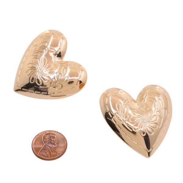 HEART METAL EARRING
