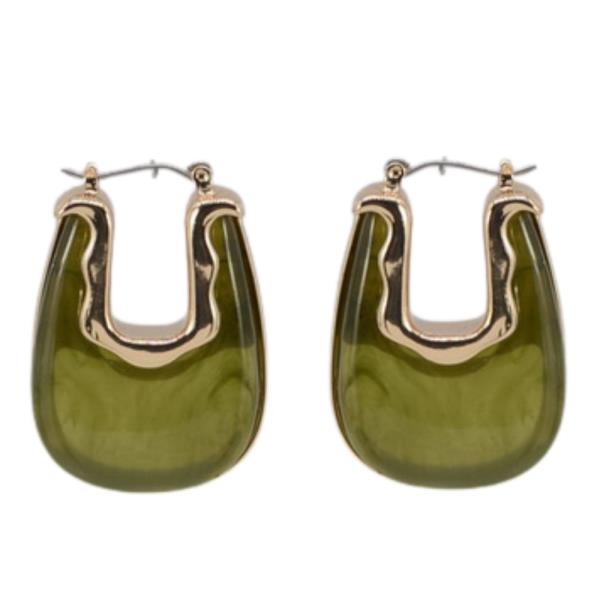 RESIN U SHAPE EARRING