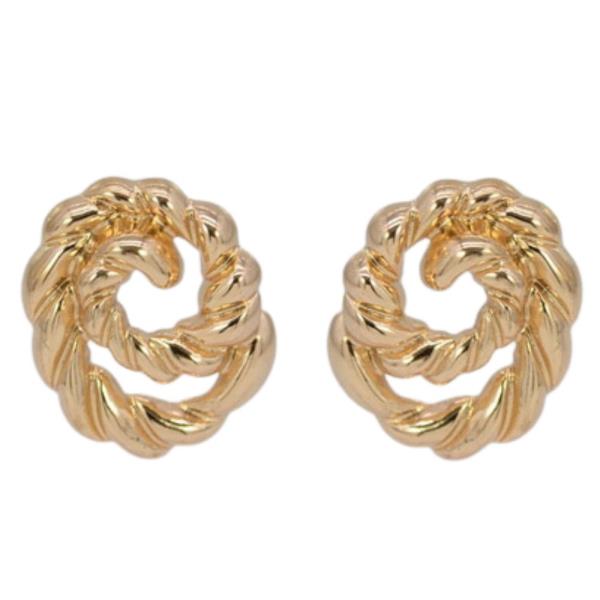 TWISTED SWIRL METAL EARRING