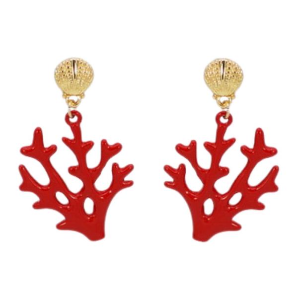 SEA LIFE CORAL DANGLE EARRING