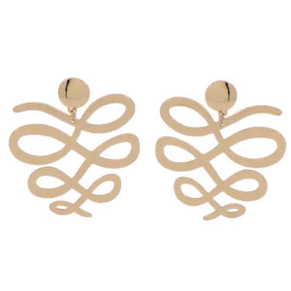 SWIRL METAL DANGLE EARRING