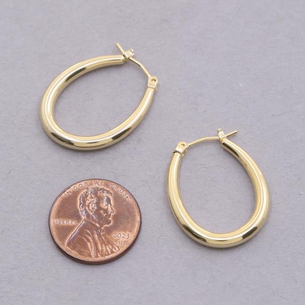 14K GOLD DIPPED TEARDROP EARRING