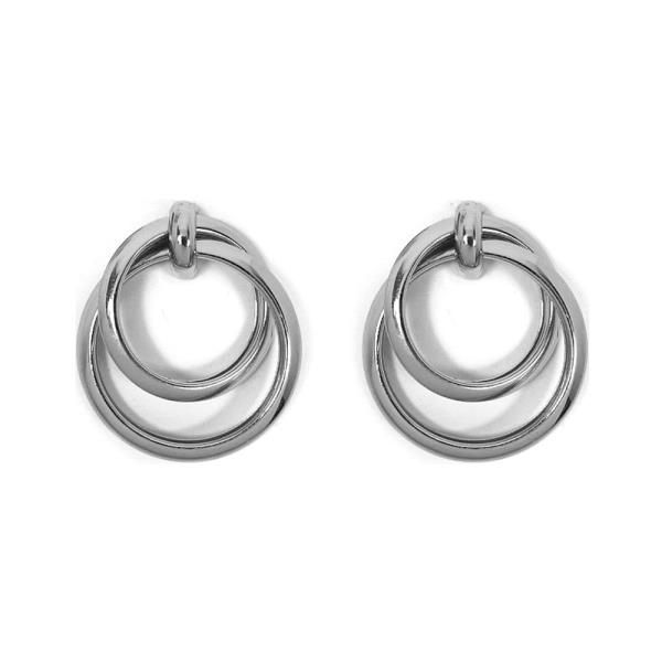 DOUBLE ROUND STUD EARRING
