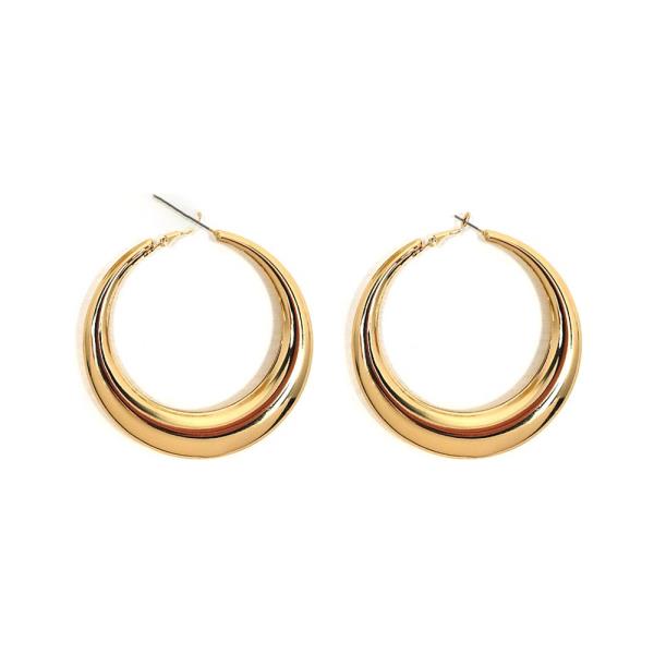 TUBE METAL HOOP EARRING
