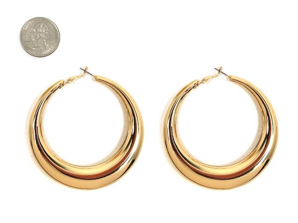 TUBE METAL HOOP EARRING