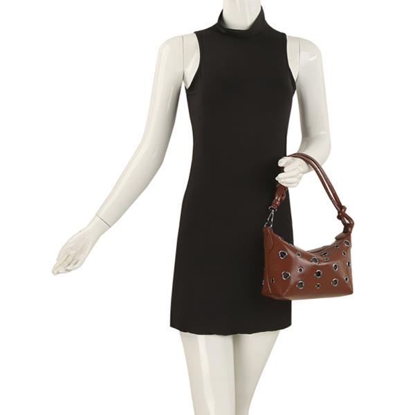 STYLISH OPEN CIRCLE STUD SHOULDER BAG