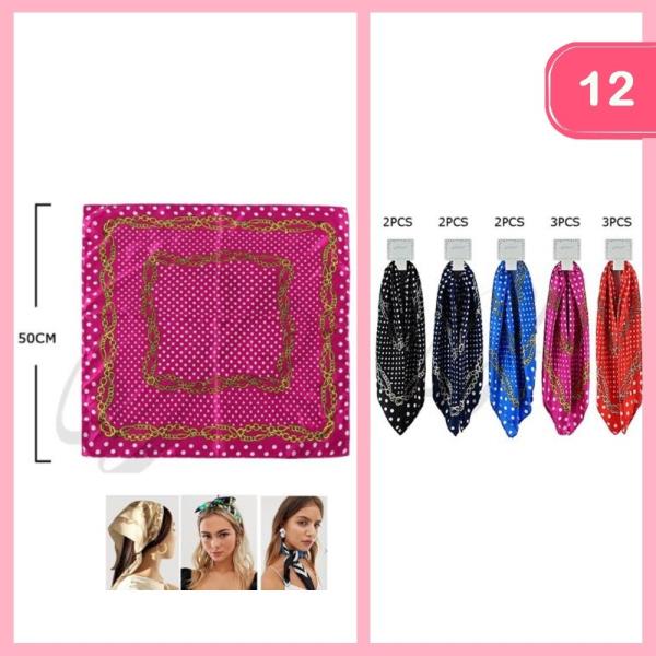 MULTI USE HAIR SCARF (12 UNITS)