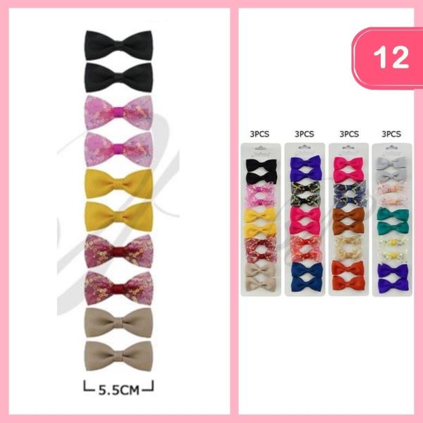 MINI HAIR BOWS (12 UNITS)