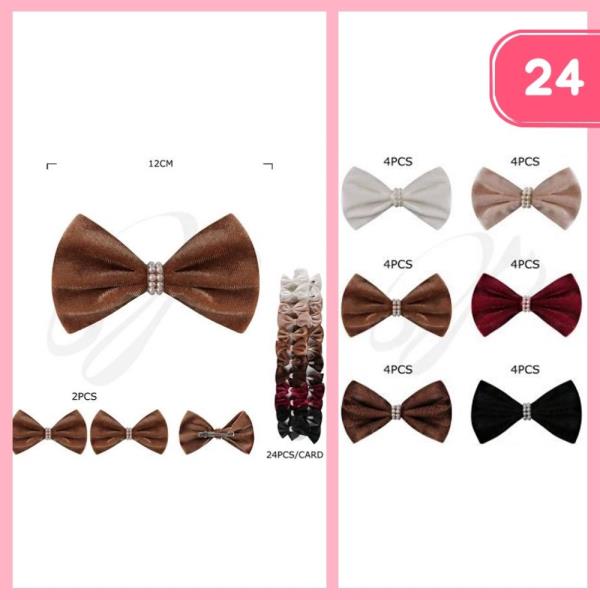 VELVET HAIR BOW (12 UNITS)