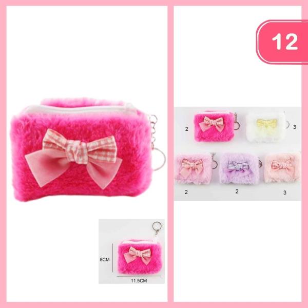 CUTE PLUSH COIN PURSE KEYCHAIN (12 UNITS)