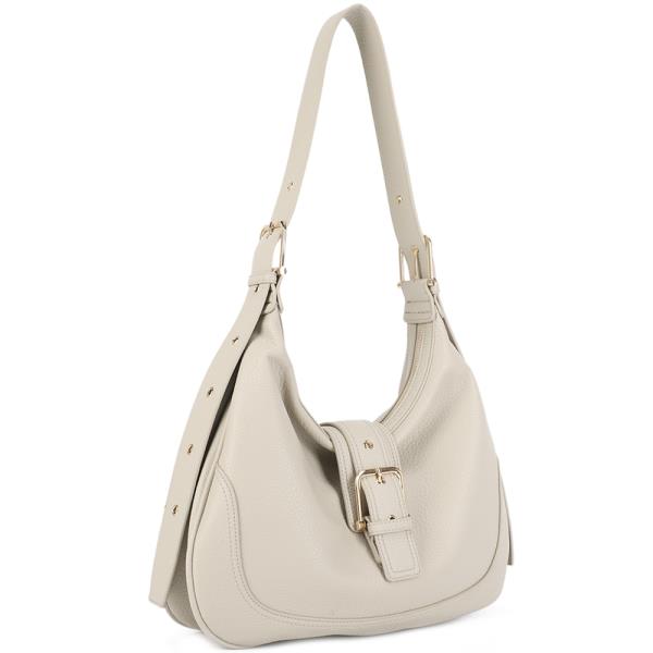 MODERN BUCKLE DESIGN SHOULDER HOBO BAG