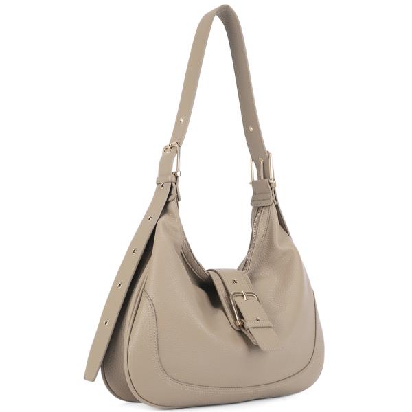 MODERN BUCKLE DESIGN SHOULDER HOBO BAG