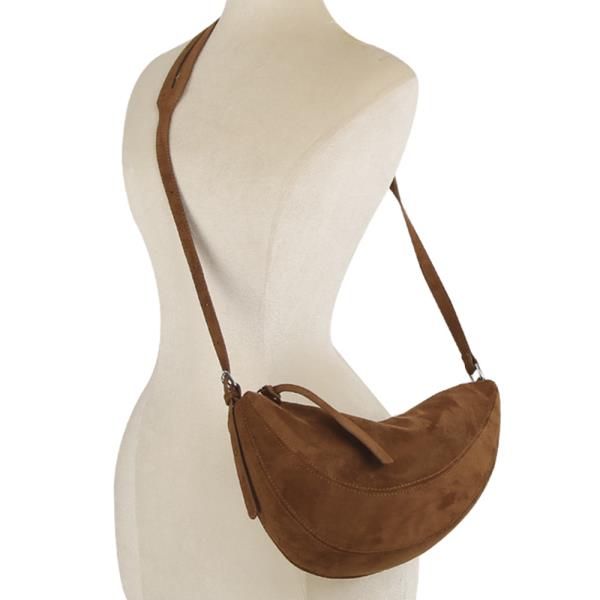 CURVED SHAPED SHOULDER CROSSBODY BAG
