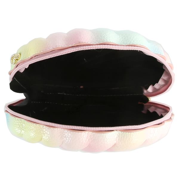 MULTI COLOR TEXTURE SEA SHELL CROSSBODY BAG