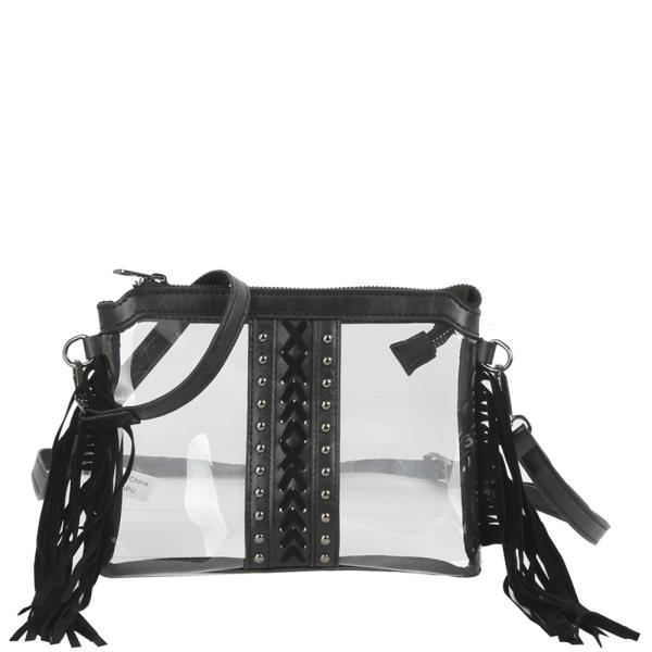 MODERN TASSEL CLEAR CROSSBODY BAG