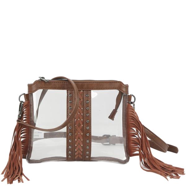 MODERN TASSEL CLEAR CROSSBODY BAG
