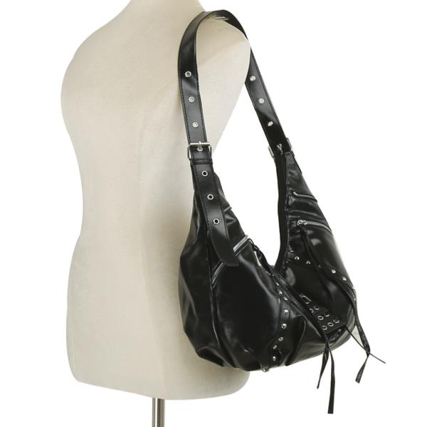 SMOOTH BUCKLE SHOULDER BAG