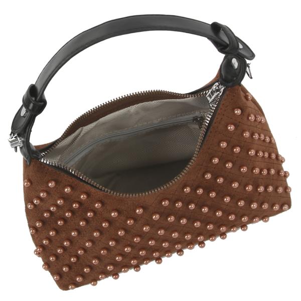 QUILTED STUD SHOULDER CROSSBODY BAG