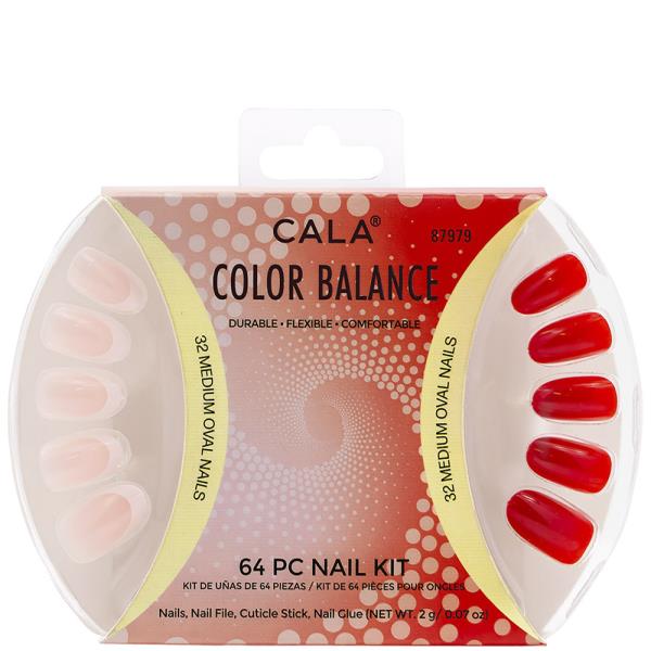 CALA COLOR BALANCE FRENCH TIP AND RED 64PCS