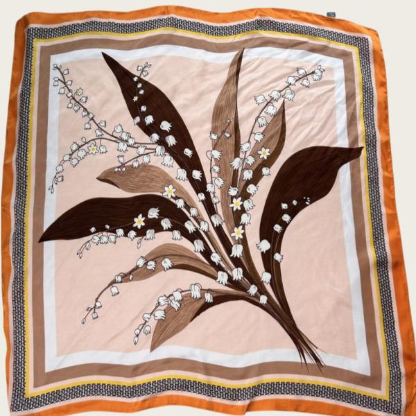 LILY OF THE VALLEY SILKY BANDANA SCARF