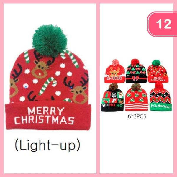 LED LIGHT UP CHRISTMAS HAT