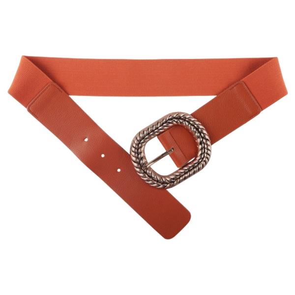 BRAIDED METAL BUCKLE ELASTIC BELT