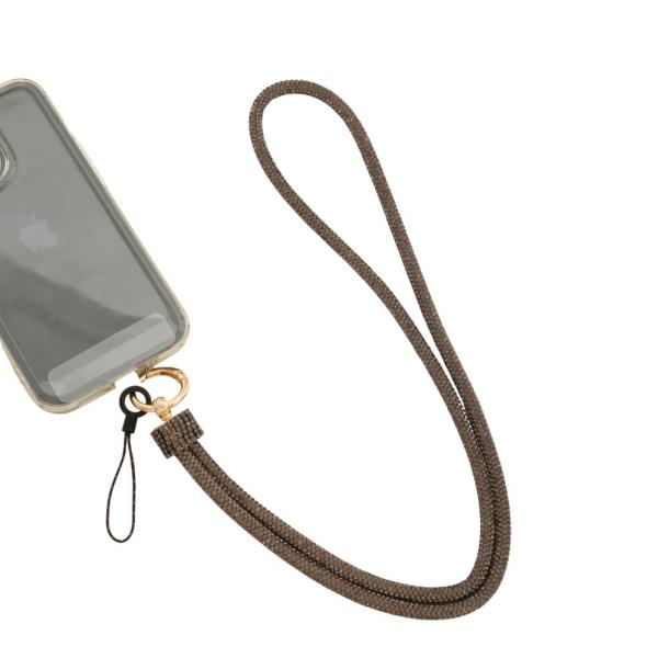 RHINESTONE STUDDED PHONE LANYARD WRIST STRAP