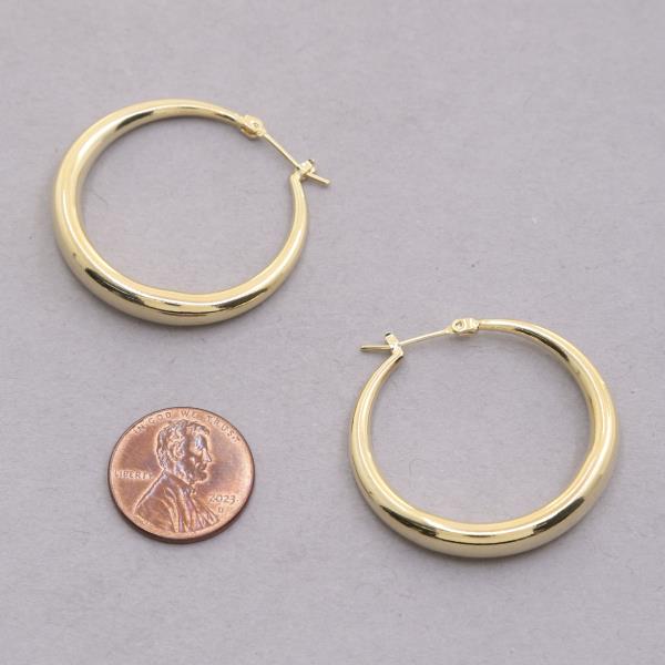 14K GOLD DIPPED HOOP EARRING