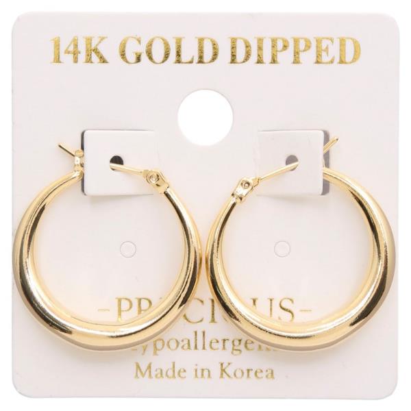 14K GOLD DIPPED HOOP EARRING