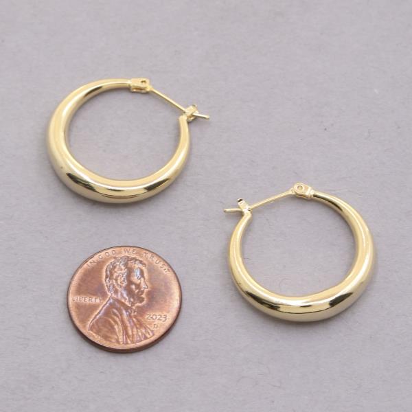 14K GOLD DIPPED HOOP EARRING