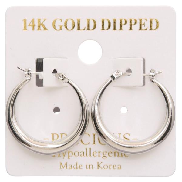 14K GOLD DIPPED HOOP EARRING