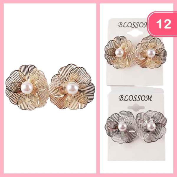 FLOWER POST EARRING (12 UNITS)