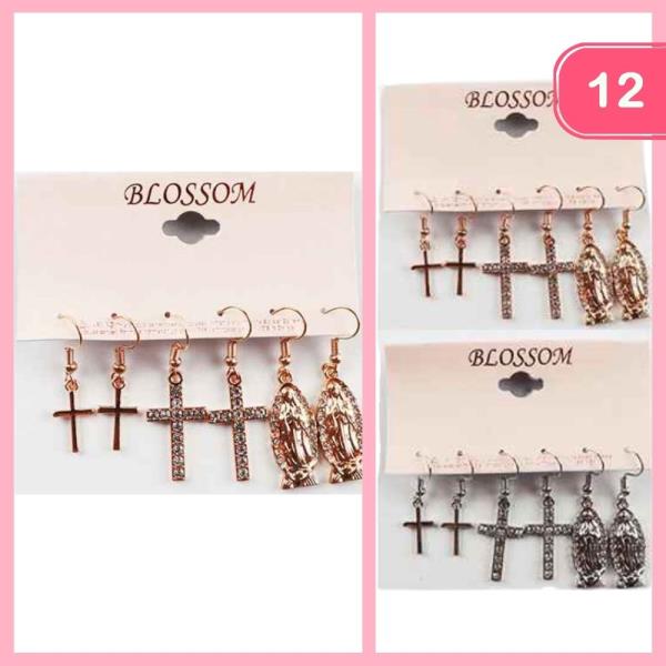 HOLLY MIXED EARRINGS (12 UNITS)