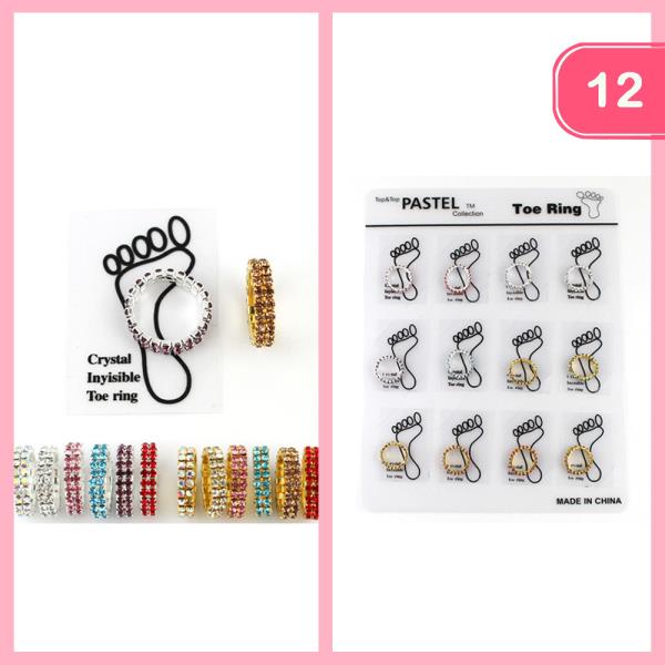 RHINESTONE TOE RING (12 UNITS)