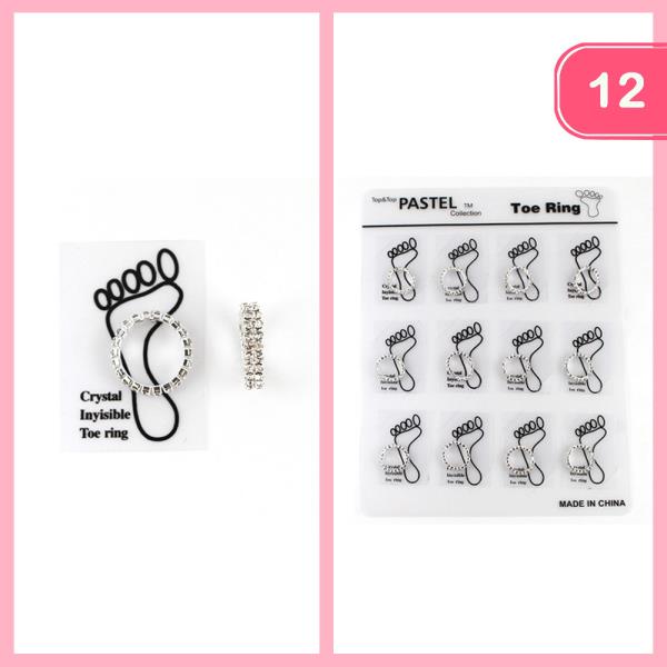 RHINESTONE TOE RING (12 UNITS)