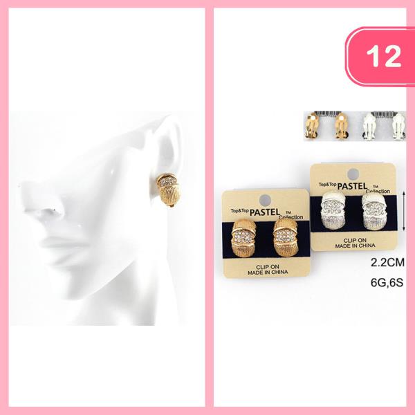 HUGGIE HOOP CLIP ON EARRING (12 UNITS)