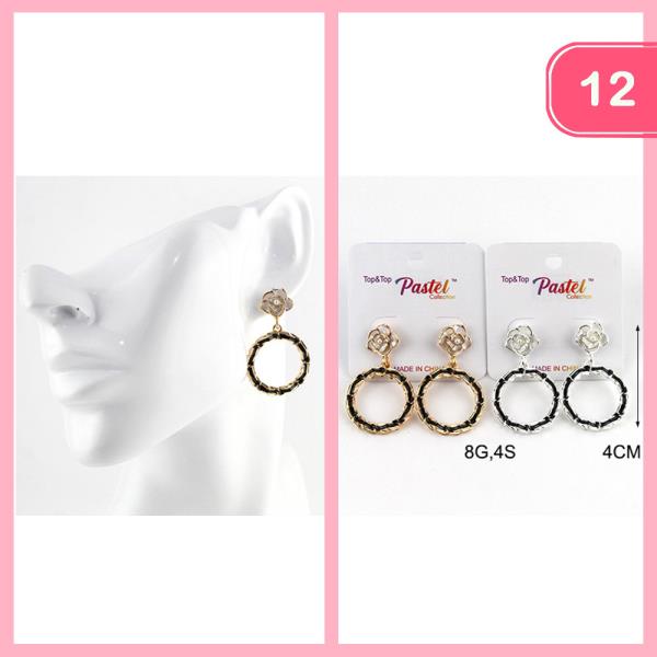 FLOWER DANGLE EARRING (12 UNITS)