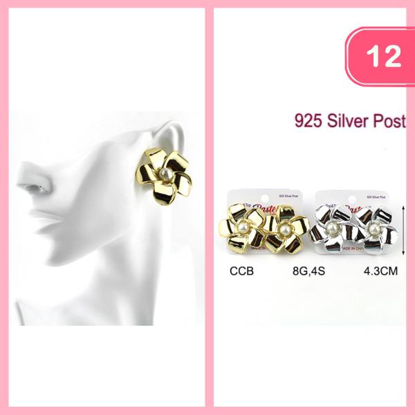 FLOWER POST EARRING (12 UNITS)