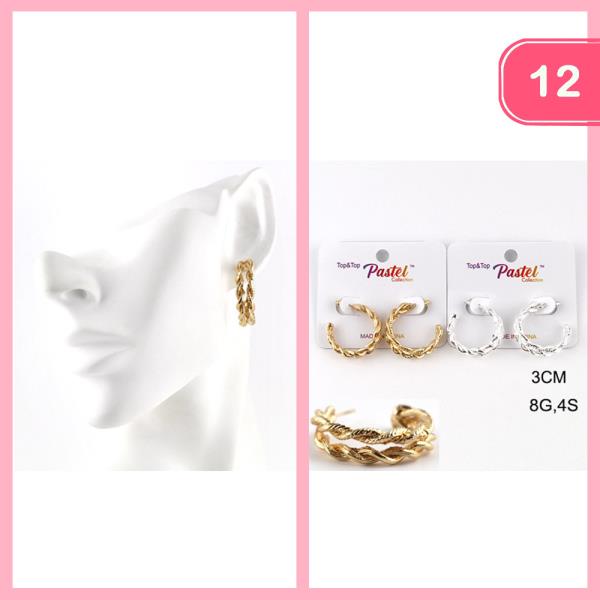 LAYERED HOOP EARRING (12 UNITS)