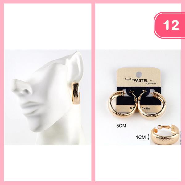 CHUNKY HOOP EARRING (12 UNITS)