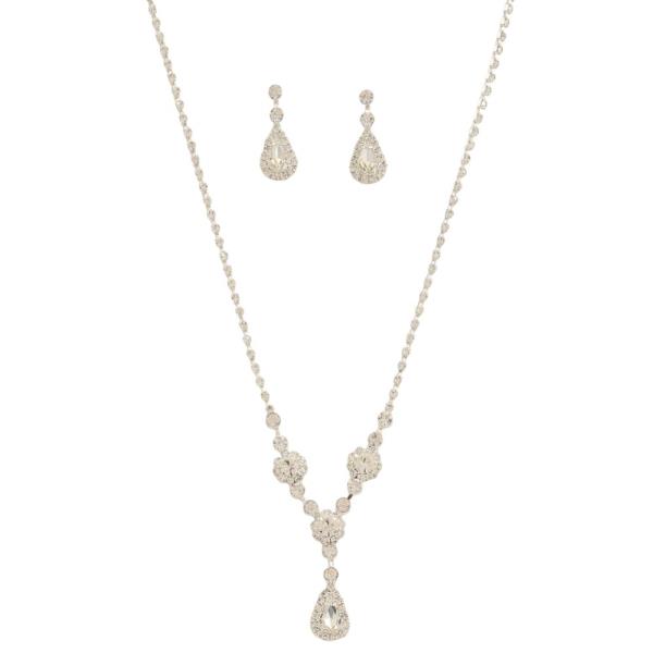 TEARDROP RHINESTONE NECKLACE