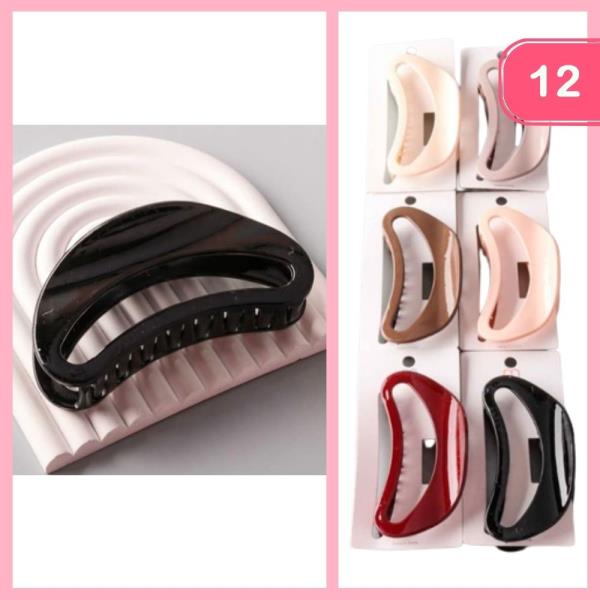 OVAL HANDLE CLAW CLIP (12 UNITS)