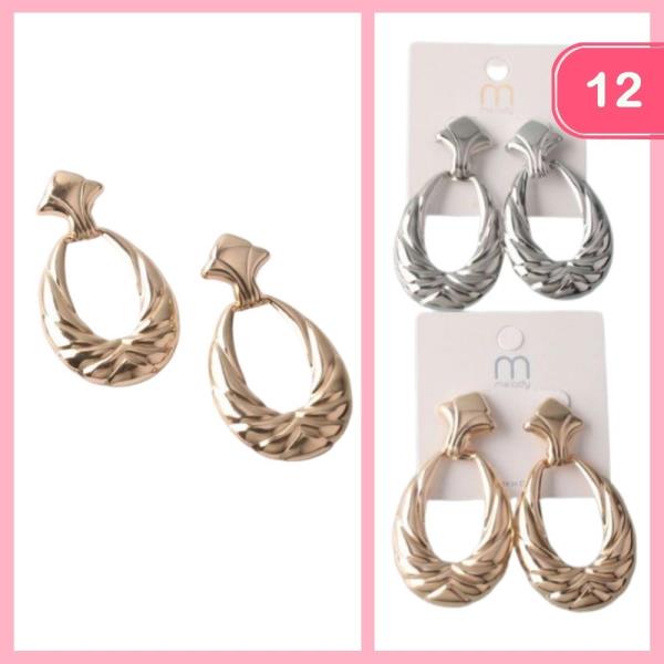 NOUVEAU OVAKL RING DROP EARRING (12 UNITS)
