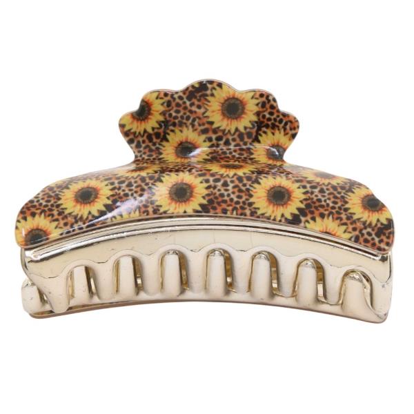 SUNFLOWER PATTERN CLAW HAIR CLIP