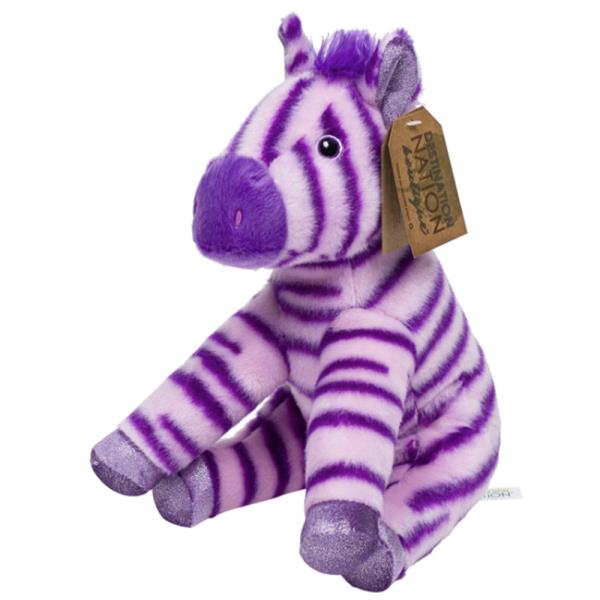 PURPLE ZEBRA STUFFED ANIMAL PLUSH