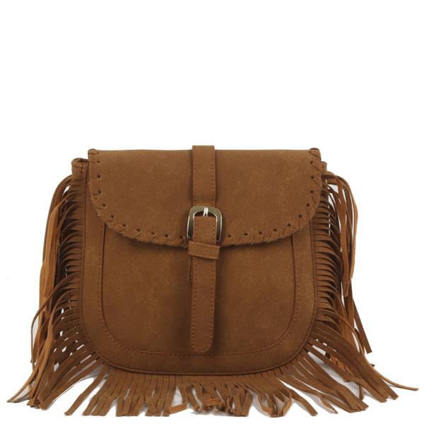 TASSEL BUCKLE CROSSBODY BAG