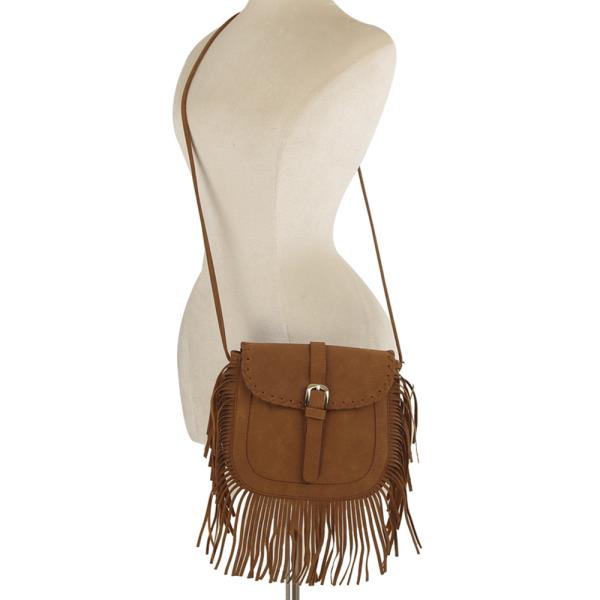 TASSEL BUCKLE CROSSBODY BAG