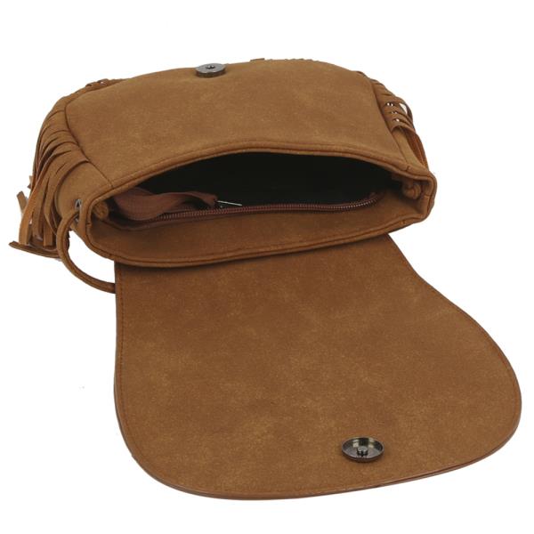 STUD TASSEL CROSSBODY BAG